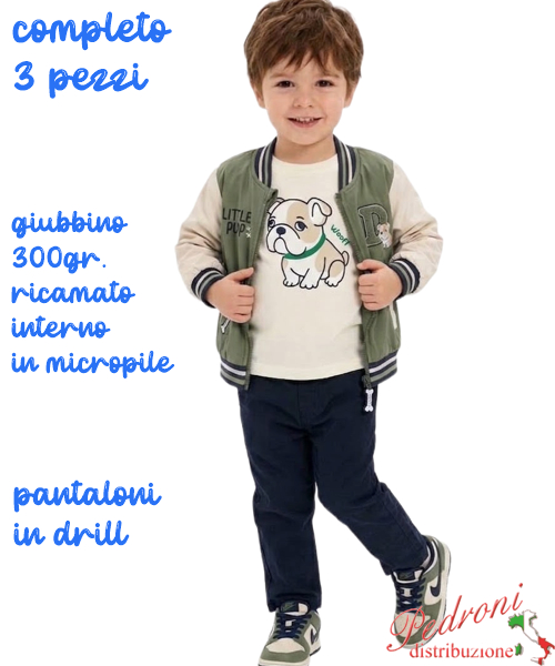 Completo con GIUBBINO bambino MR JEK JA2756 MUSCHIO/blu 1/5 anni Completo con GIUBBINO bambino MR JEK JA2756 MUSCHIO/blu 1/5 anni